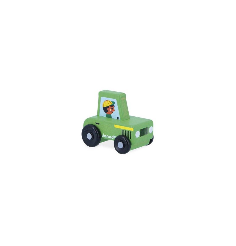 TRACTEUR VERT EN BOIS -...