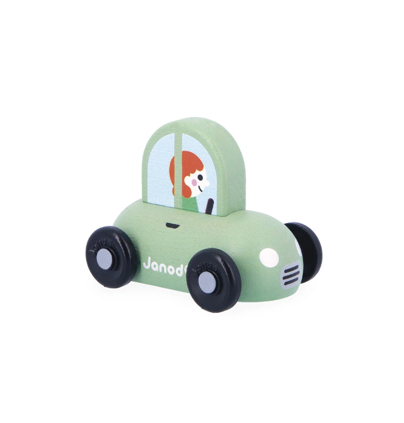 VOITURE VERTE EN BOIS -...