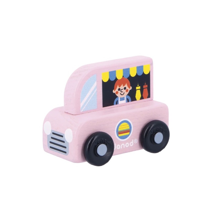 FOOD TRUCK ROSE EN BOIS -...