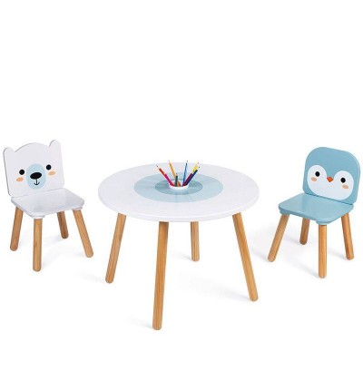 TABLE ET 2 CHAISES BANQUISE