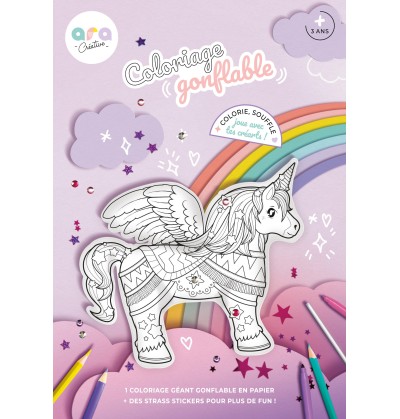 COLORIAGE GONFLABLE - LICORNE